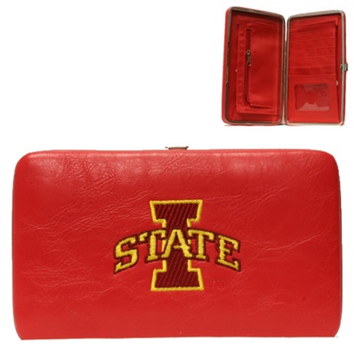 Iowa State Cyclone Wallet Clutch Clasp Red Gold