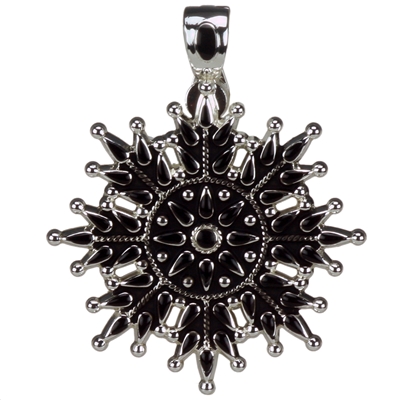 Black Snowflake Pendant