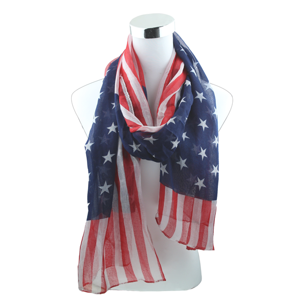 Red, White & Blue Bright Stars Bold Stripes American Flag Scarf