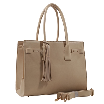 BEIGE SHOULDER  HANDBAG