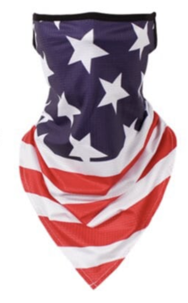 Bandana Cloth Face Mask USA Flag Print