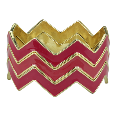 CHEVRON BRACELET | WINE & RED