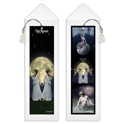 Tarot Bookmark World, Moon and Star Cards