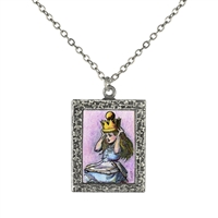 Alice in Wonderland - Crowned Alice Art Necklace
