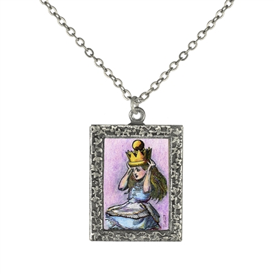 Alice in Wonderland - Crowned Alice Art Necklace