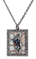 Alice in Wonderland - White Rabbit Art Necklace