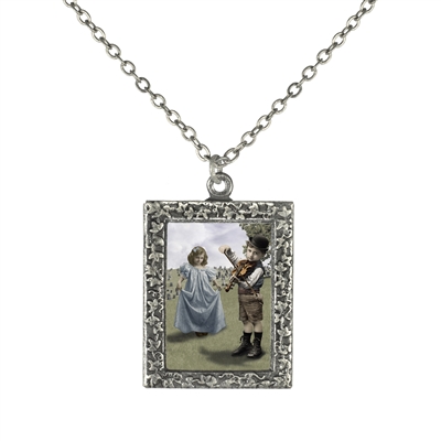 Vintage Photo Pendant Necklace - Last Dance