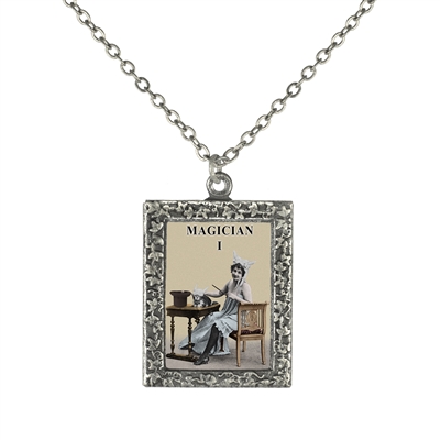 1 Magician Tarot Card Frame Necklace