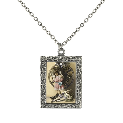 10 Wheel Tarot Card Frame Necklace