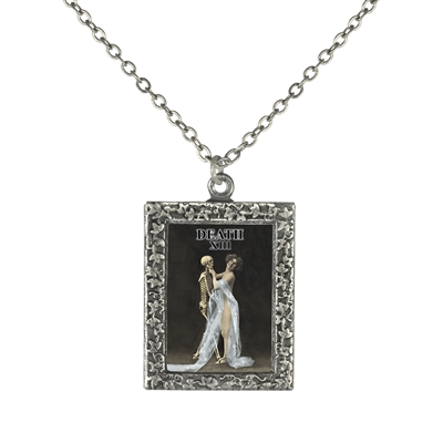 13 Death Tarot Card Frame Necklace