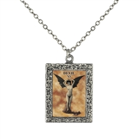 15 Devil Tarot Card Frame Necklace