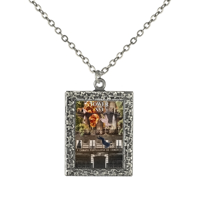 16 Tower Tarot Card Frame Necklace