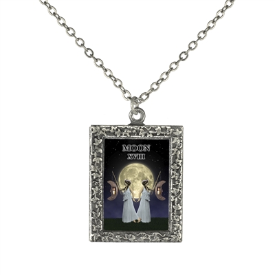 18 Moon Tarot Card Necklace