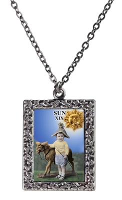 19 Sun Tarot Card Frame Necklace