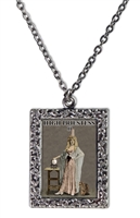 2 High Priestess Tarot Card Frame Necklace