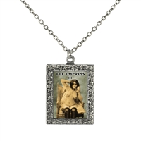 3 Empress Tarot Card Frame Necklace