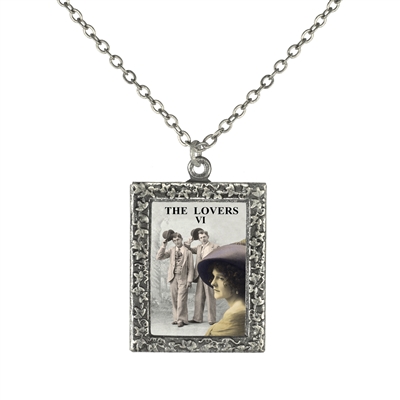 6 Lovers Tarot Card Frame Necklace