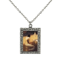 Mermaid and Little Girl Frame Necklace