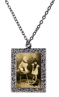 Serenading the Poodle Frame Necklace