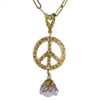 Flower Child Peace Sign Necklace