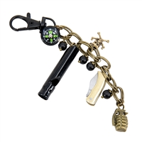 Emergency Charm - Gothic Grenade and Skull for Backpack or Purse