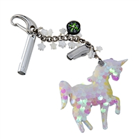 White Sequin Unicorn Purse and Backpack Charm