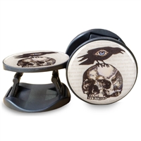 Three Eyed Raven on Skull Mobile Phone Stand