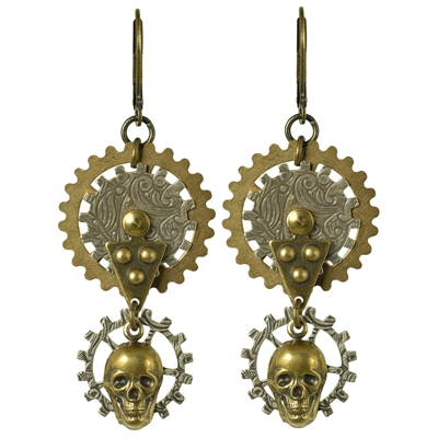 Gearhead Steampunk Earrings