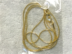 GOLD PLATED SNAKE CHAIN NECKLACE WITH CLASP