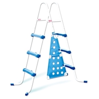 pool ladder with barrier