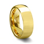 Gold Plated Tungsten Carbide Wedding Ring Band