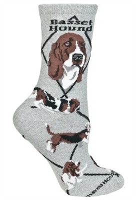 Basset Hound Novelty Socks SaltyPaws.com