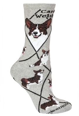 Corgi Cardigan Novelty Socks SaltyPaws.com