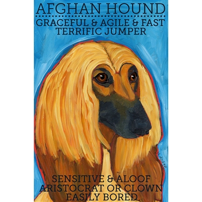 Afghan Hound Artistic Fridge Magnet SaltyPaws.com