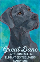 Great Dane Uncropped Blue Gray Fridge Magnet SaltyPaws.com