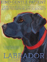 Labrador Retriever Black Artistic Fridge Magnet SaltyPaws.com