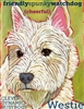 West Highland Terrier Artistic Fridge Magnet SaltyPaws.com