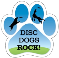 Disc Dogs Rock Dog Paw Magnet for Car or Fridge