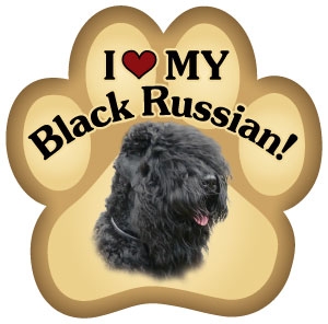 Black Russian Paw Magnet for Car or Fridge