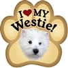 Westie Paw Magnet for Car or Fridge