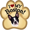 Boston Terrier Paw Magnet for Car or Fridge