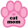 Cat Mom Paw Magnet for Car or Fridge pink