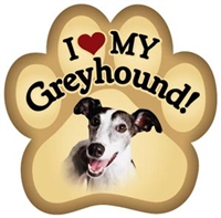 Greyhound Paw Magnet for Car or Fridge gray and white