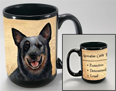 Australian Cattle Dog Coastal Coffee Mug Cup www.SaltyPaws.com