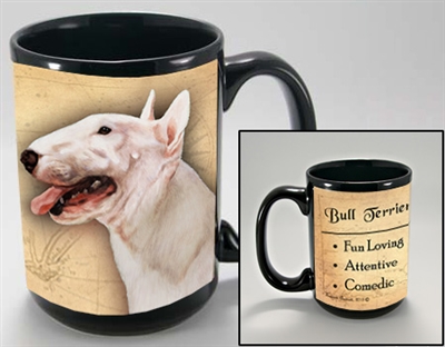 Bull Terrier Coastal Coffee Mug Cup www.SaltyPaws.com