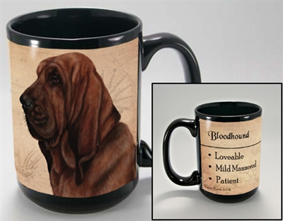 Bloodhound Coastal Coffee Mug Cup www.SaltyPaws.com