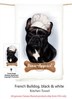 French Bulldog Flour Sack Kitchen Towel