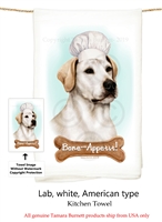 Labrador White Flour Sack Kitchen Towel