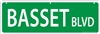 Basset Hound Street Sign "Basset Blvd"
