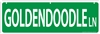Goldendoodle Street Sign "Goldendoodle Ln"